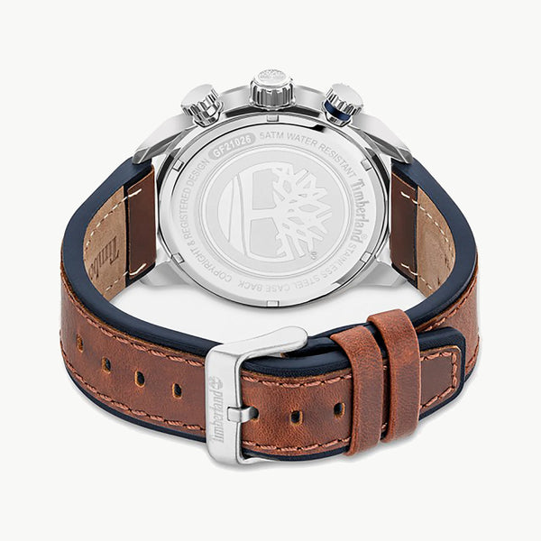 TIMBERLAND TDWGF2102602 ADVENTURE-READY - MENS RUGGED STAINLESS STEEL WATCH WITH BLUE DIAL and BROWN LEATHER BAND-i-Watch-2