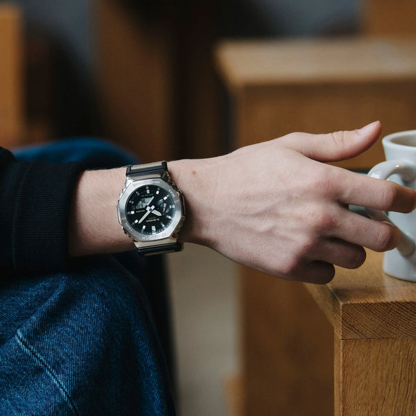 Casio G-Shock Gm-2100c-5adr Oak - Dynamic Olive Men's Watch With Sleek Silver Case And Black Dial by i-watch