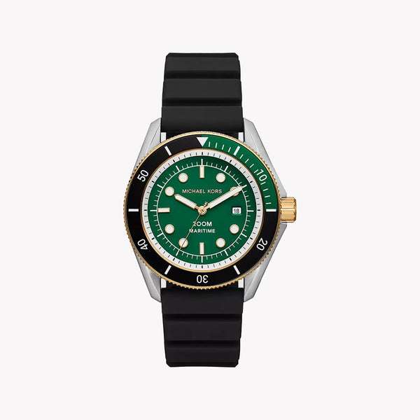 Michael Kors Men's Silver Watch, Green Dial | Mk9158 by i-watch