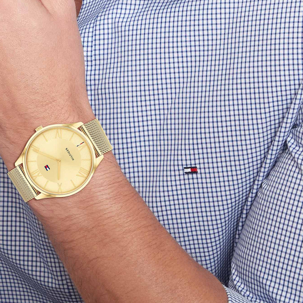 TOMMY HILFIGER Men's Gold Stainless Steel Watch | 1710515