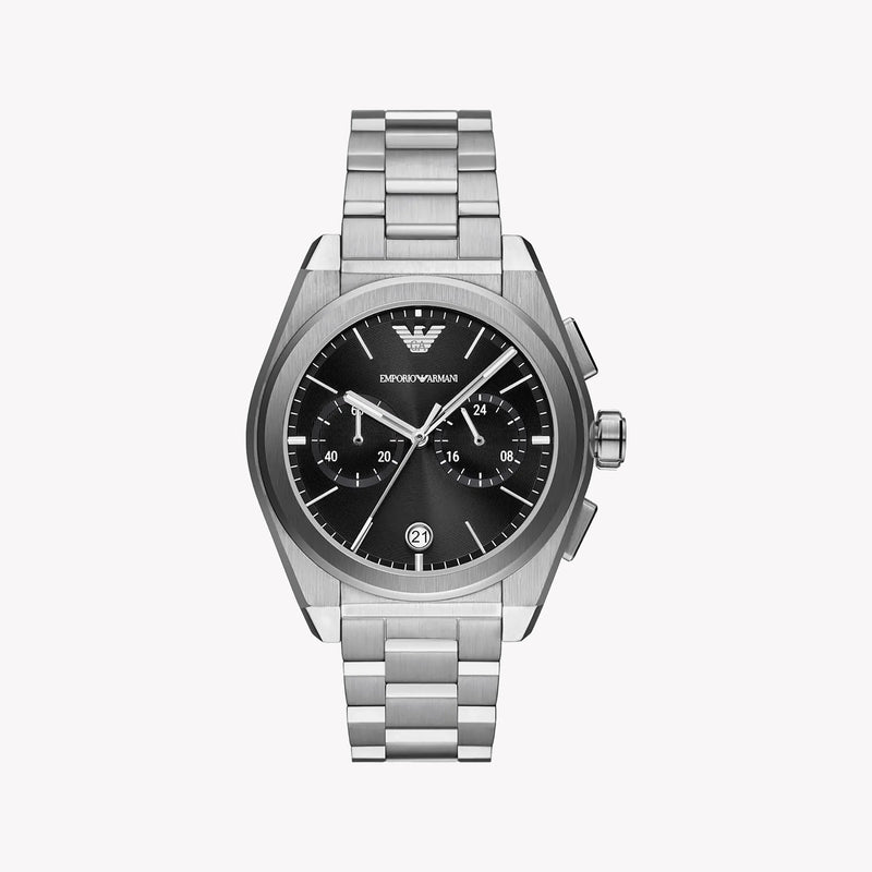 Emporio Armani Men's Silver Watch, Black Dial | Ar11560 by i-watch