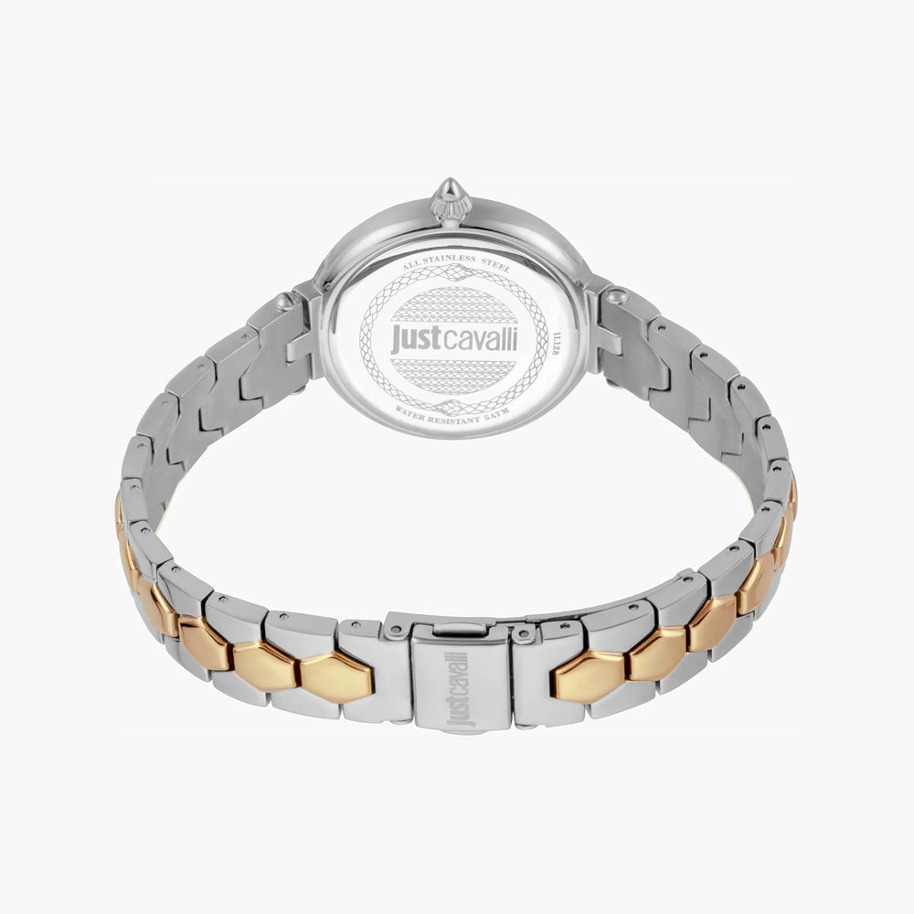 Just Cavalli Women's Silver & Gold Watch, White Dial | Jc1l128m0595 by i-watch