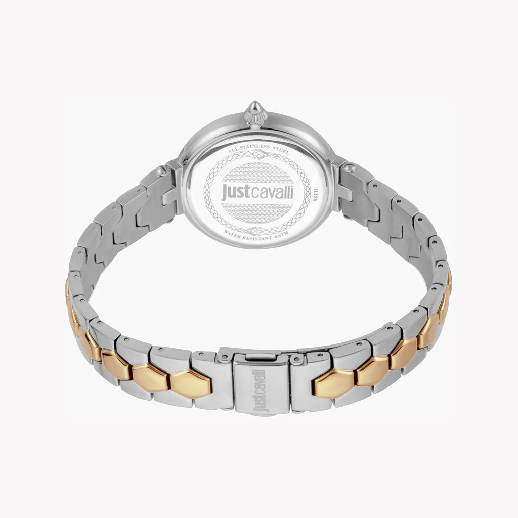 JUST CAVALLI Women's Watch with Gold Stainless Steel Case and Silver & Gold Stainless Steel Band-i-Watch-4