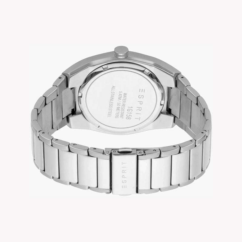 Esprit Men's Silver Stainless Steel Watch, Silver Dial | Es1g029m0065 by i-watch