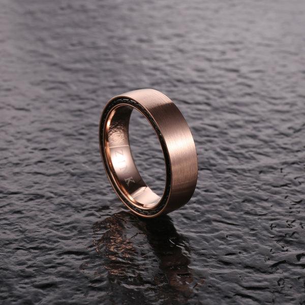 Zink Men's Rose Gold Stainless Steel Ring | Zjrg0358