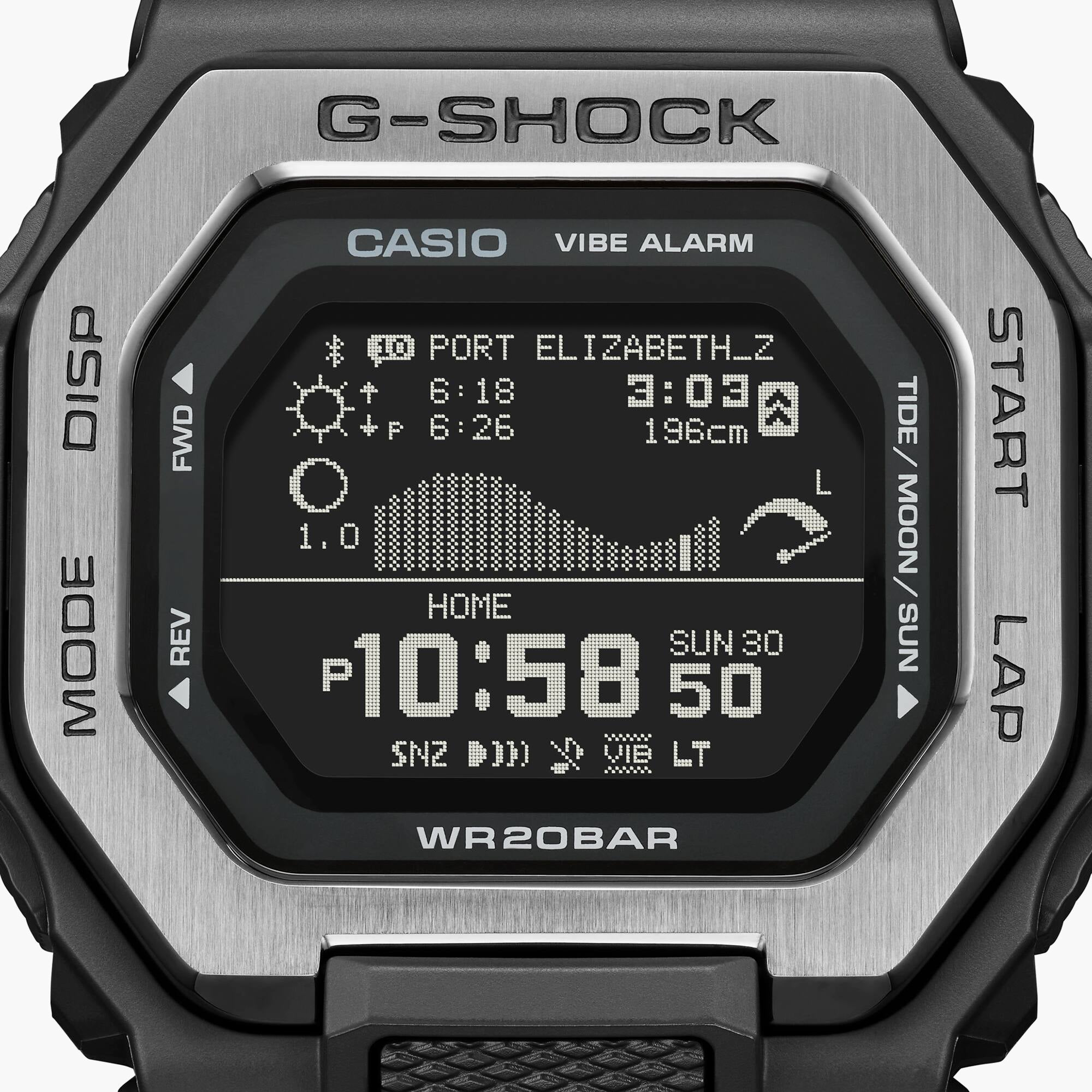 CASIO G-SHOCK GBX-100TT-8DR ELEMENTAL ADVENTURER - MEN'S WATCH WITH BLACK STAINLESS STEEL CASE AND WHITE BAND