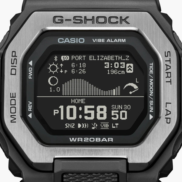 Casio G-Shock Gbx-100tt-8dr Elemental Adventurer - Men's Watch With Black Stainless Steel Case And White Band by i-watch