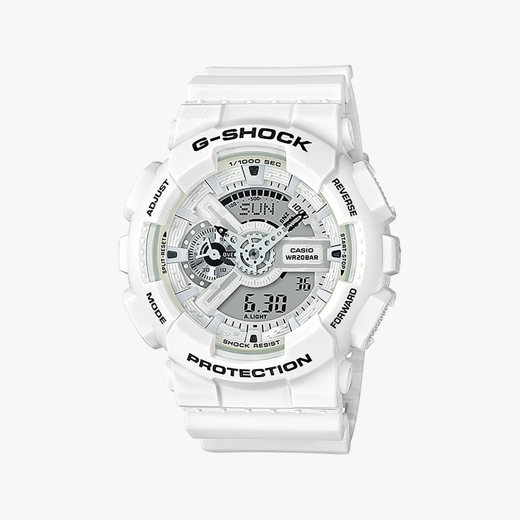 CASIO G-SHOCK GA-110MW-7ADR BOLD ADVENTURE - MEN'S WHITE RESIN WATCH 200M WATER RESISTANT