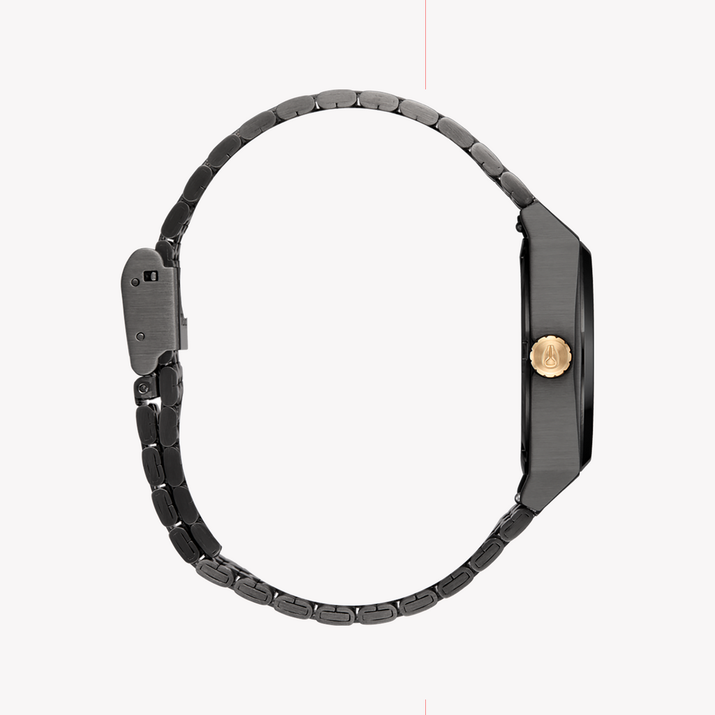 NIXON A1130-5271 BOLD CHARMS - VIBRANT PURPLE DIAL WOMEN'S WATCH WITH BLACK STAINLESS STEEL BAND-i-Watch-2