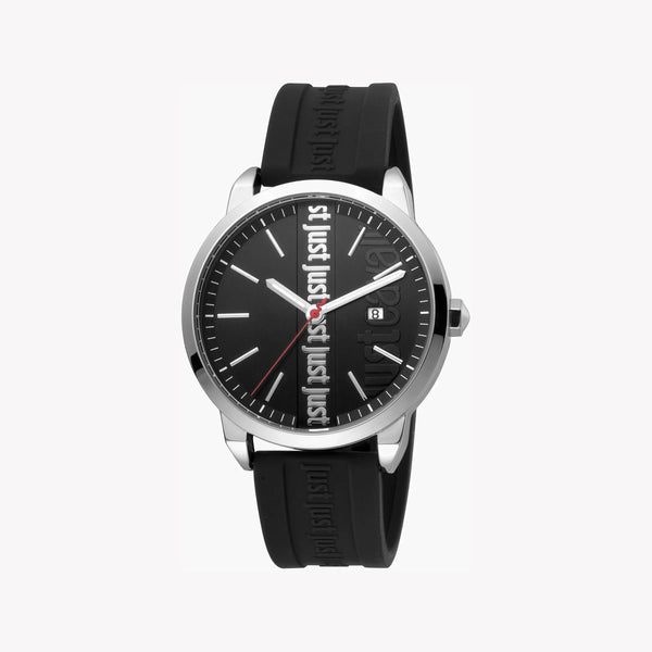 Just Cavalli Men's Black Silicone Watch, Silver Case | Jc1g141p0015 by i-watch