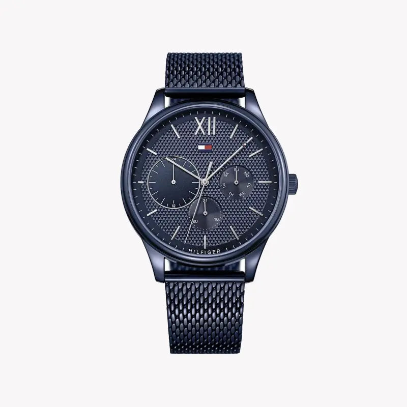 Tommy Hilfiger Men's Dark Blue Stainless Steel Watch, Dark Blue Dial | 1791421 by i-watch