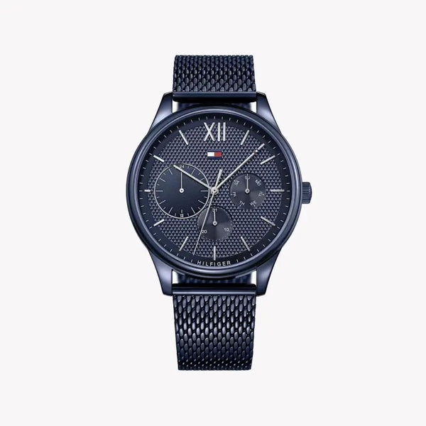 Tommy Hilfiger Men's Dark Blue Stainless Steel Watch, Dark Blue Dial | 1791421 by i-watch