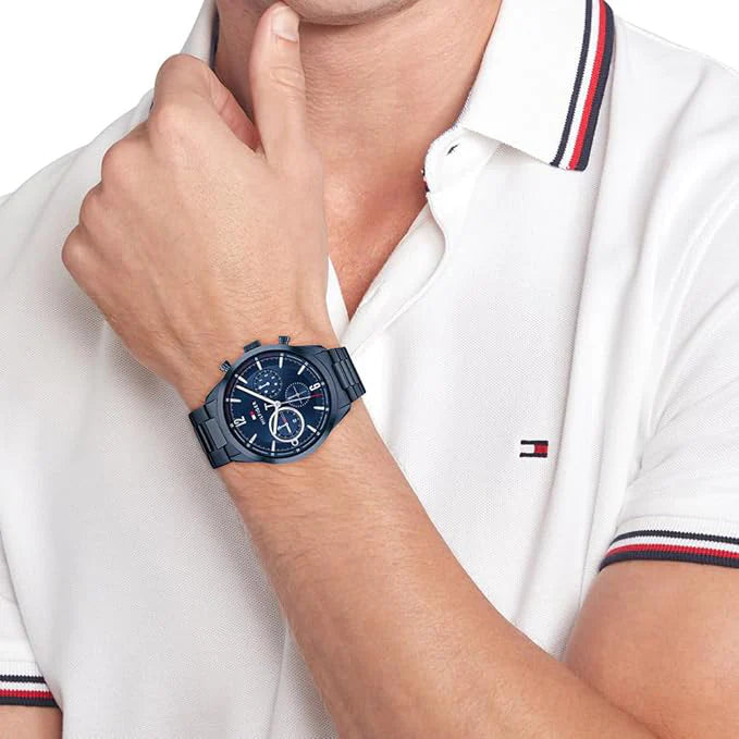 Tommy Hilfiger Men's Dark Blue Stainless Steel Watch | 1791945 by i-watch