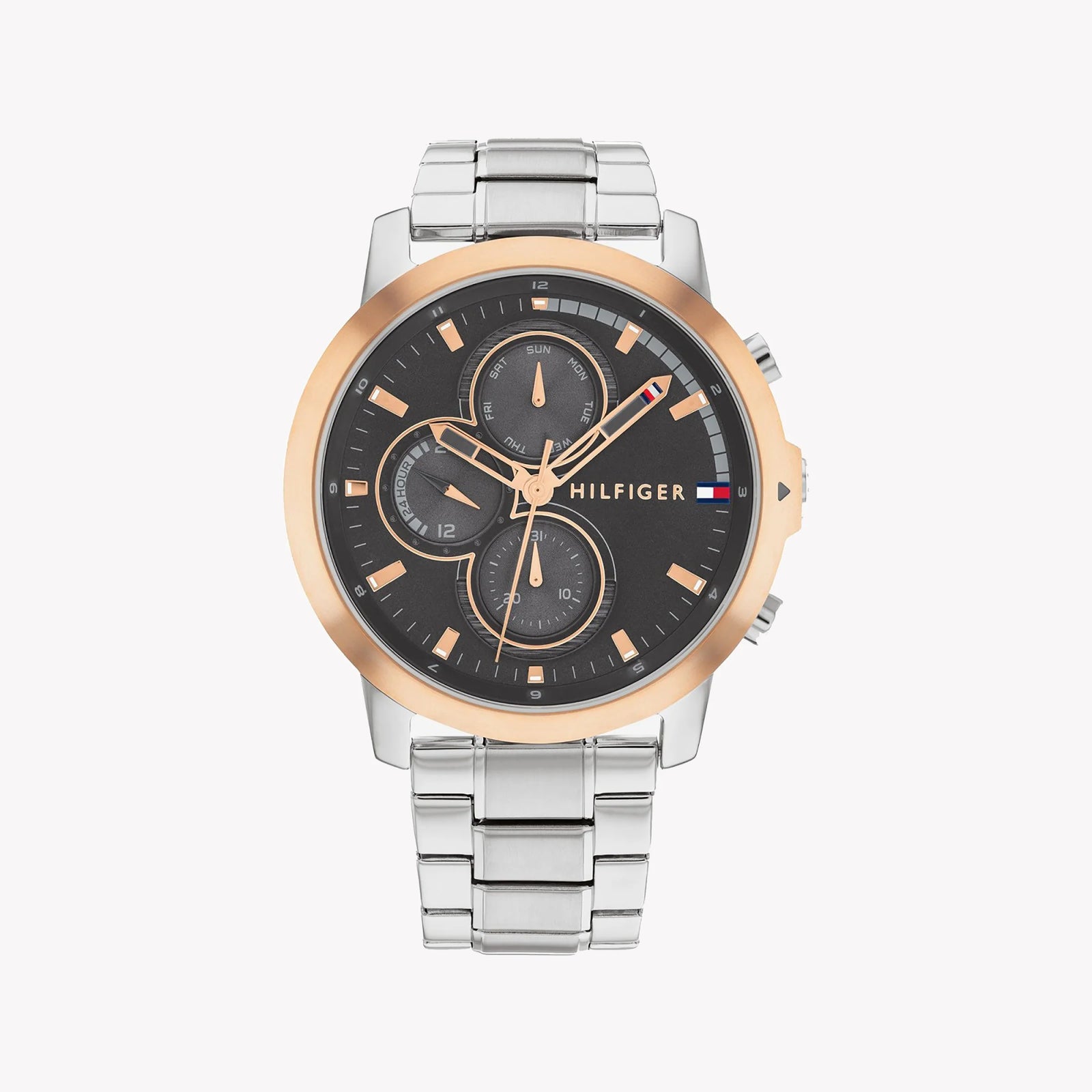 TOMMY HILFIGER Men's Stainless Steel Silver/Black Watch | 1792050 by i-watch