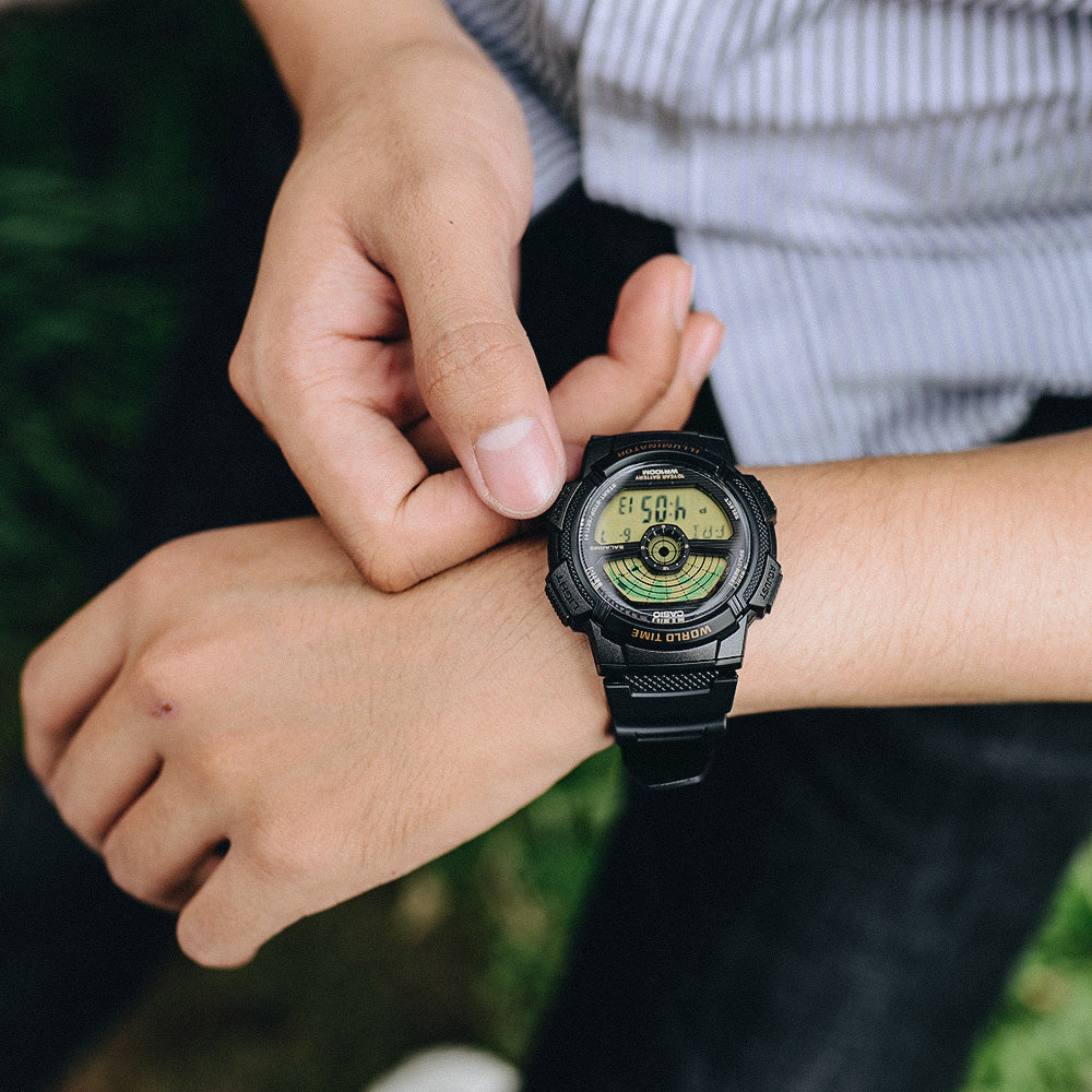 CASIO AE-1100W-1BVSDF BOLD ADVENTURER - MEN'S SPORTY DIGITAL WATCH WITH BLACK RESIN BAND-i-Watch-2