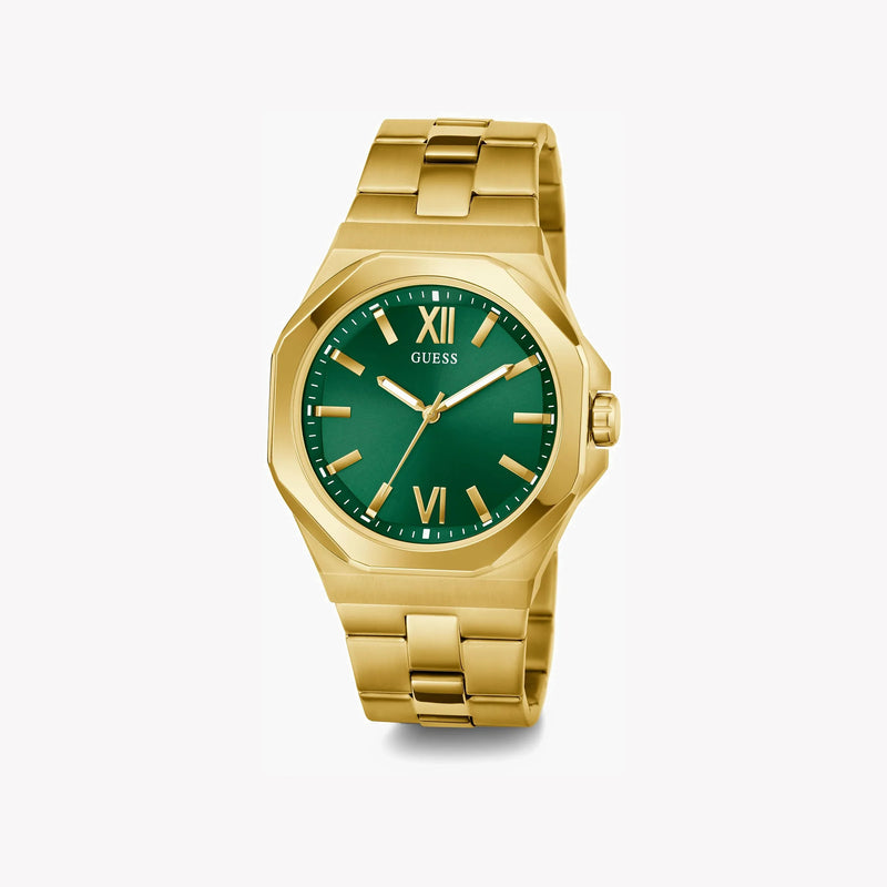 Guess Men's Gold Stainless Steel, Green Dial | Gw0849g2 by i-watch