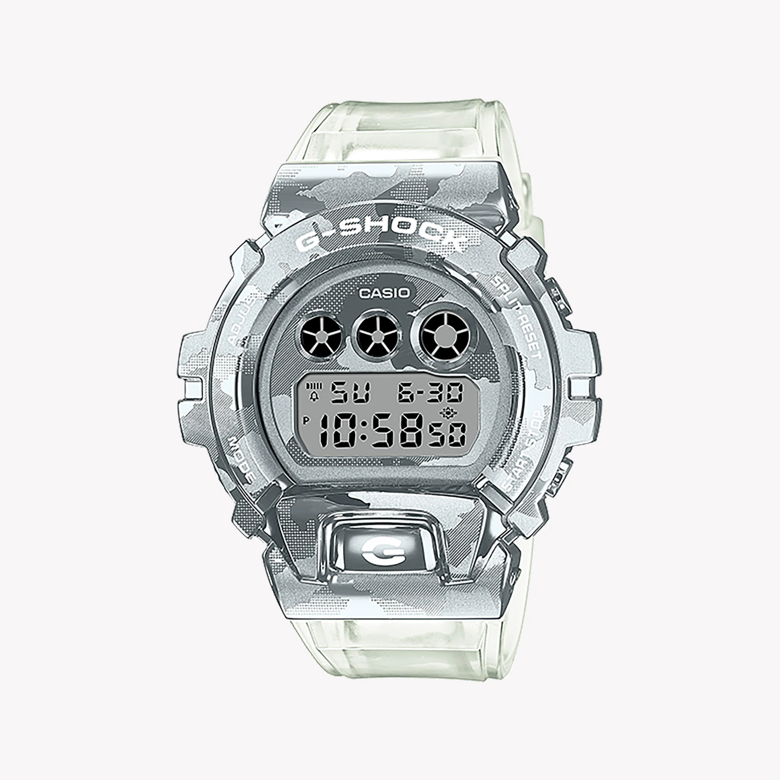 G-Shock Unisex White Resin Watch, Digital Dial | Gm-6900scm-1dr by i-watch