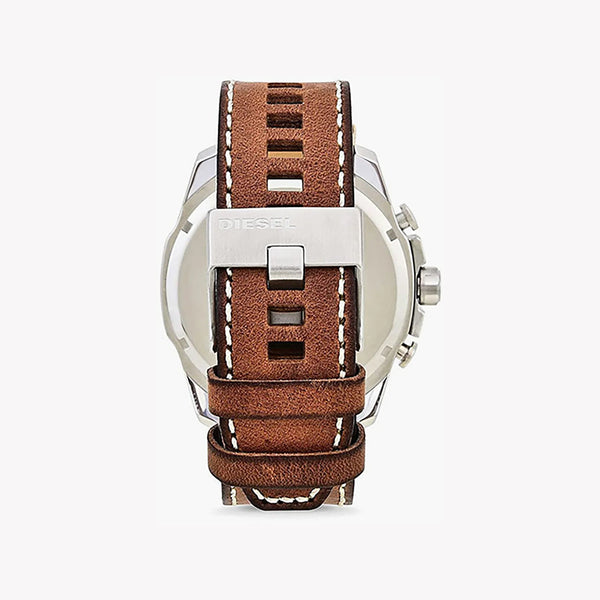 Diesel Men's Silver Stainless Steel, Tan Leather | Dz4458 by i-watch