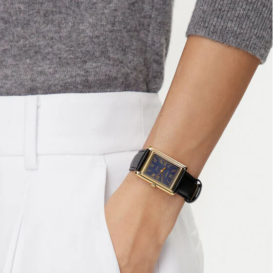 Timeless Elegance Women's Gold Leather Watch, Gold & Black | Ltp-B165gl-2bvef by i-watch