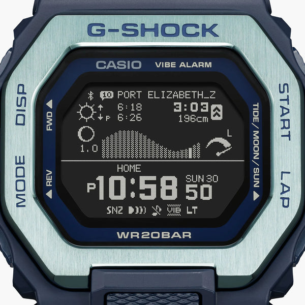 Gbx-100tt-2dr G-Shock - Adventure-Ready Men's Watch With Blue Case & White Band by i-watch