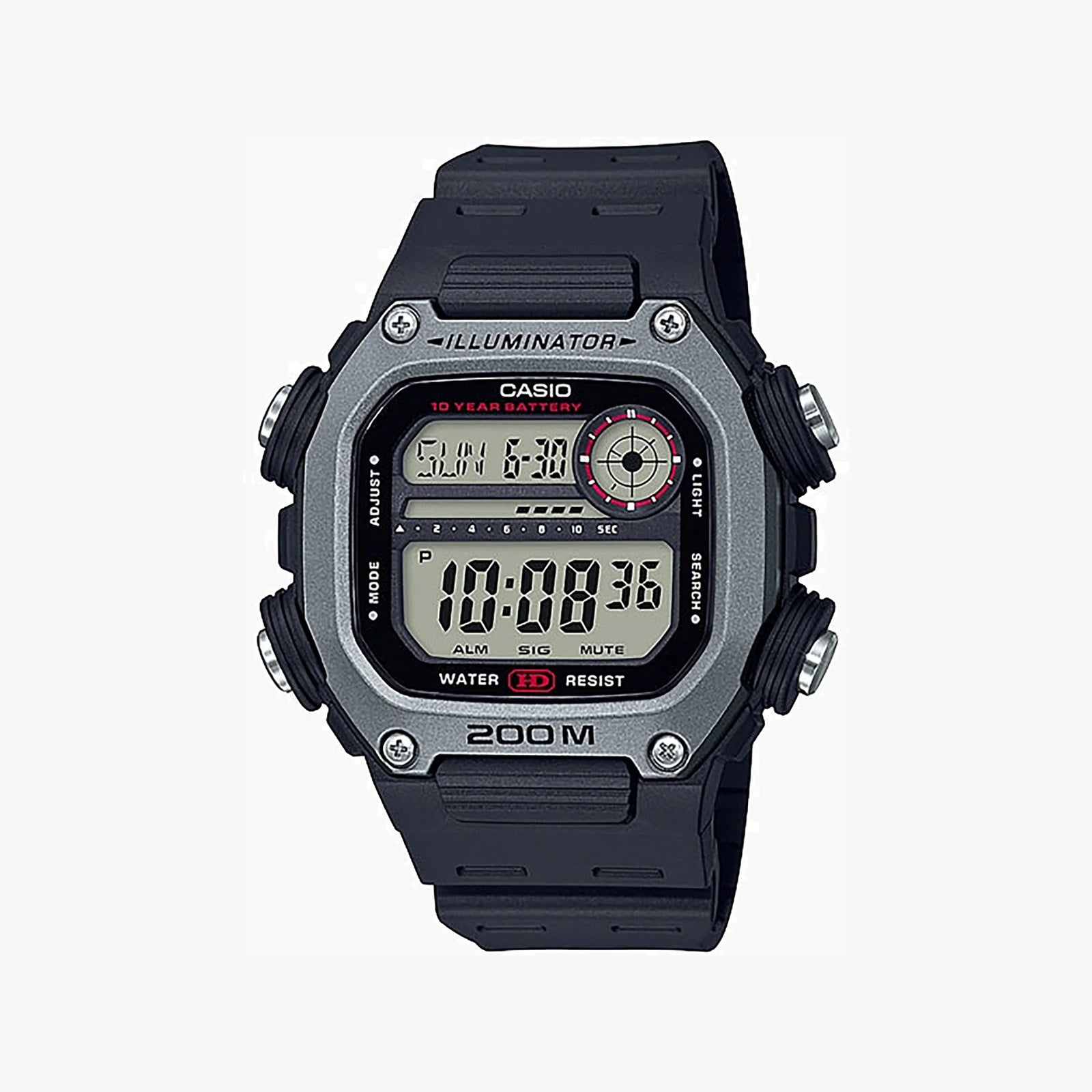 Casio Men's Black Resin Sport Watch, Digital Dial | Dw-291h-1avdf by i-watch