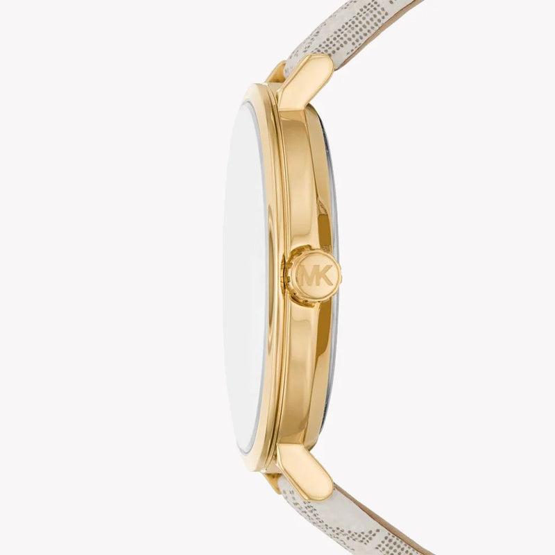 Michael Kors Men's Gold Watch, Beige Leather Band | Mk2946 by i-watch