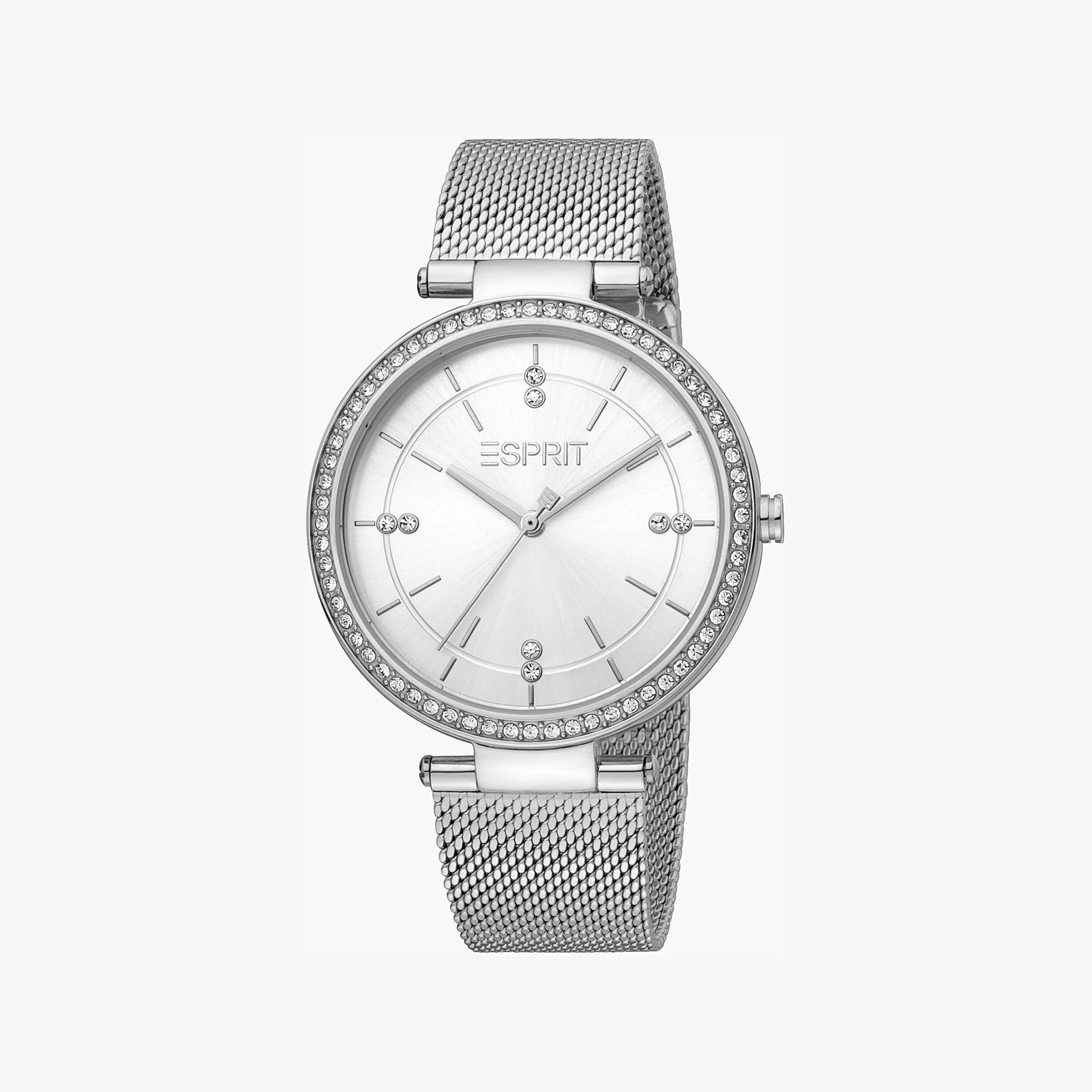 ESPRIT Women's Watch with Silver Stainless Steel Case and Silver Stainless Steel Band