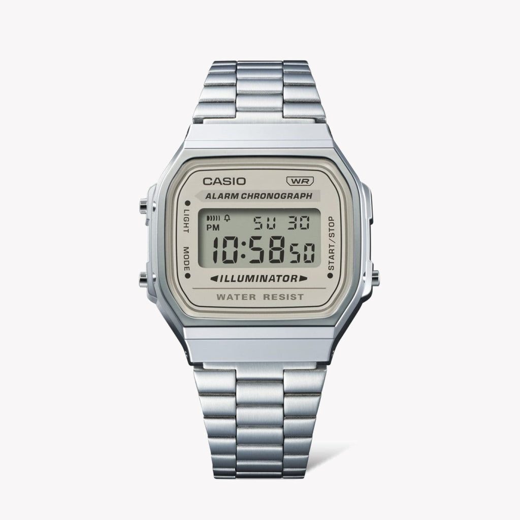 CASIO A168WA-8AYDF SPORTY ELEGANCE - TIMELESS DIGITAL CLASSIC WITH STAINLESS STEEL BAND-i-Watch-2