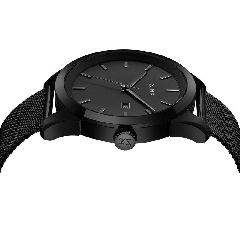 Zink Zk133g1ms-21 Elegant Timepiece - Black Stainless Steel Men's Watch With Striking Dial by i-watch