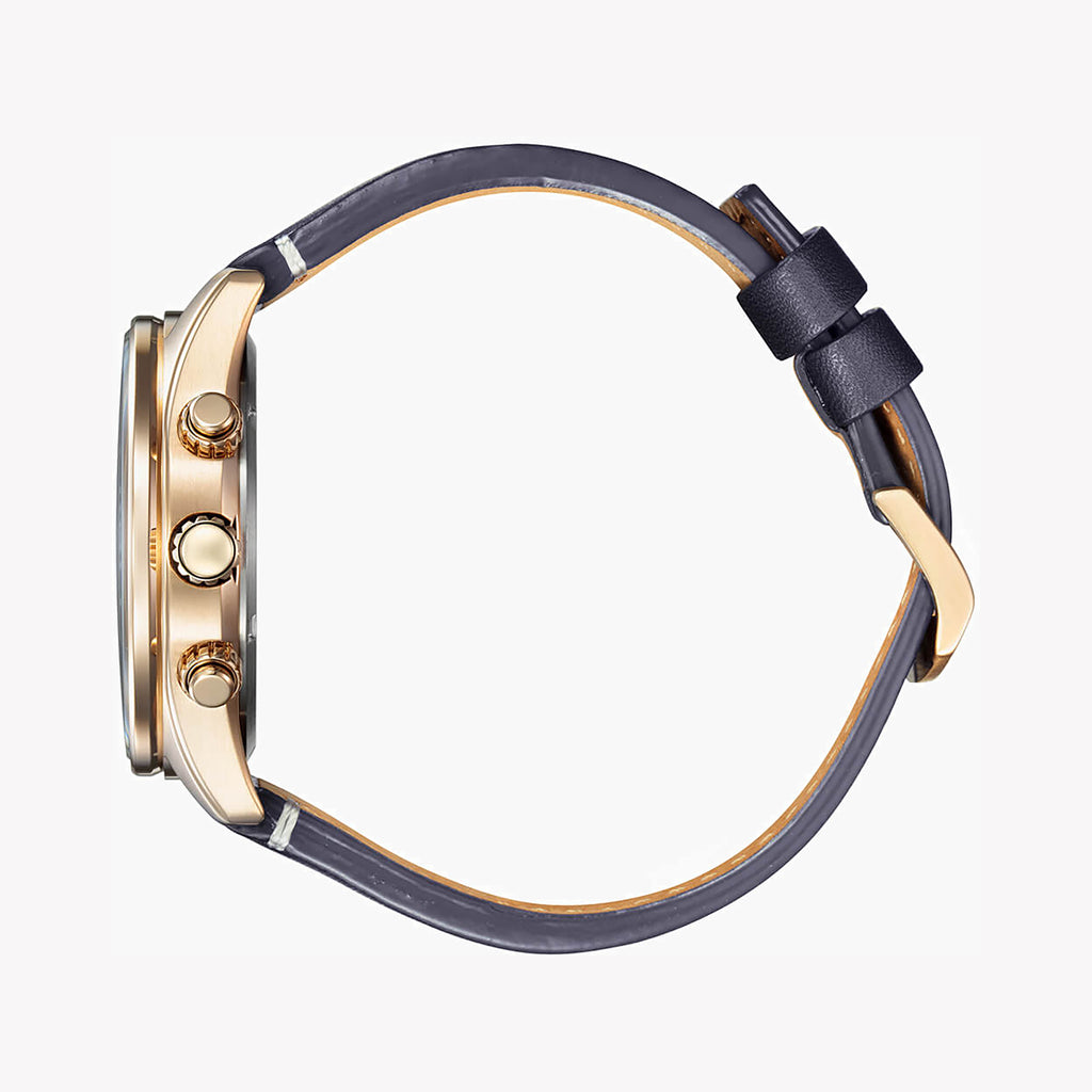 CITIZEN CA0773-15E DYNAMIC ELEGANCE - MEN'S GOLD STAINLESS STEEL TIMEPIECE WITH GREY LEATHER BAND-i-Watch-3