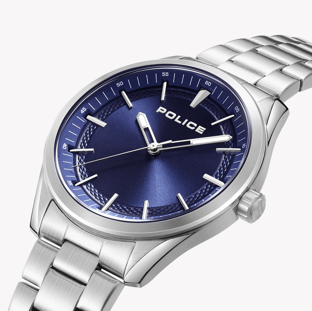 POLICE PEWJG0018203 ELEGANTLY RUGGED - MEN'S TIMEPIECE WITH STYLISH BLUE DIAL & SILVER BAND-i-Watch-2