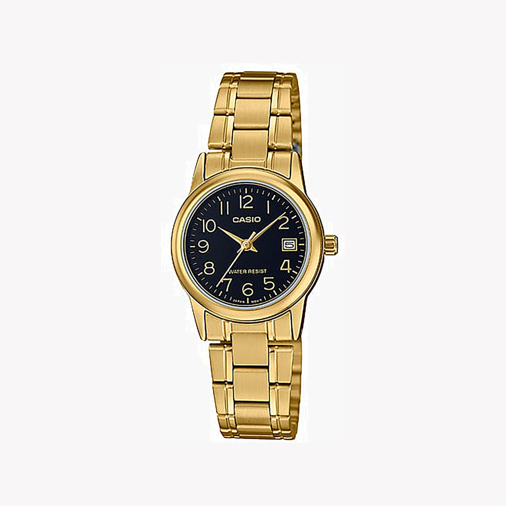 CASIO Women's Watch with Gold Stainless Steel Case and Gold Stainless Steel Band