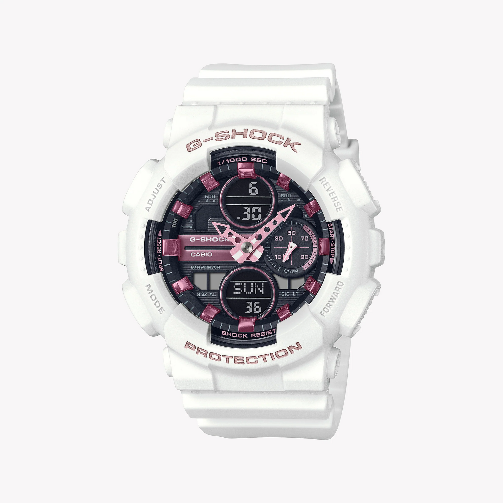 Casio G-Shock Gma-S140m-7adr - Sporty Elegance Unisex Watch With White Resin Band & Digital Dial by i-watch