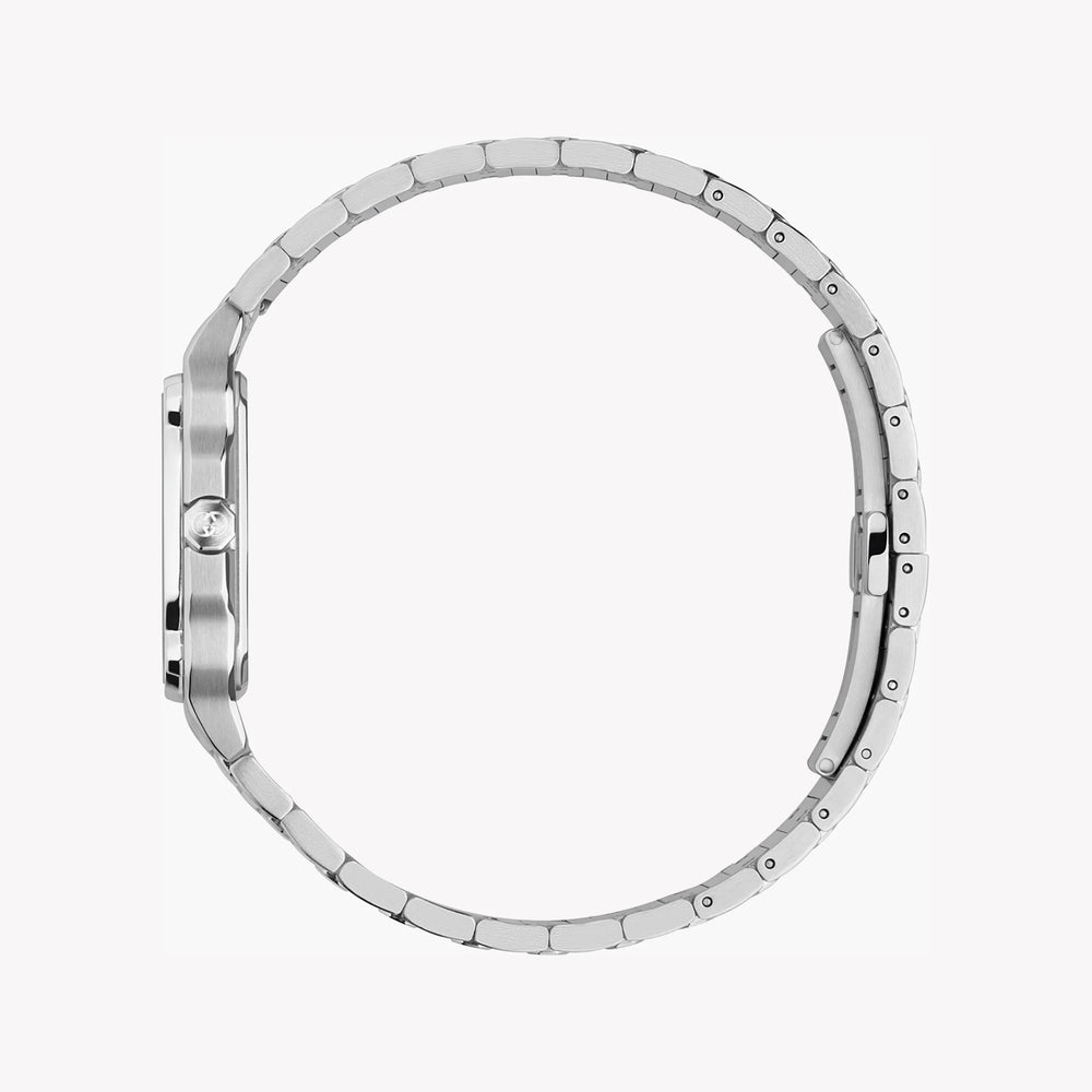 Gucci Men's Silver Stainless Steel Watch, Black Dial | Ya166505 by i-watch