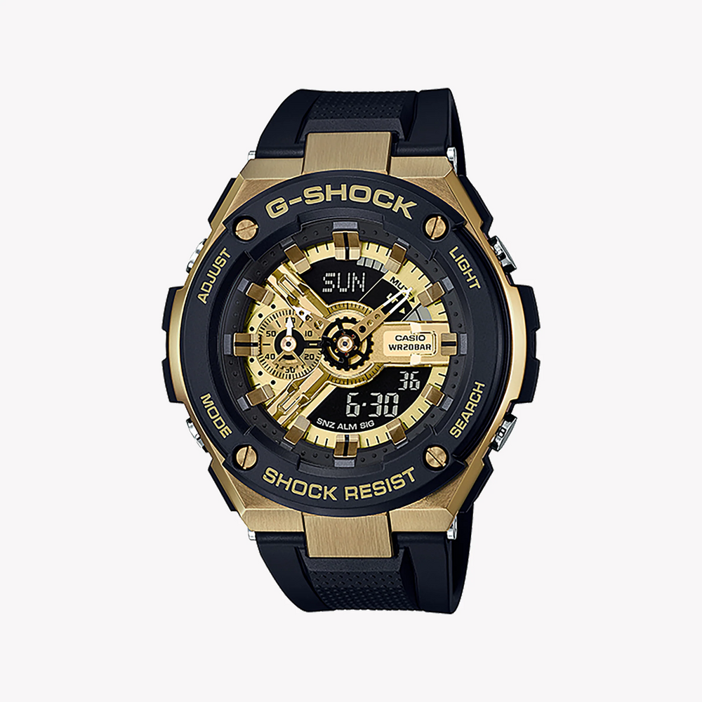 Casio G-Shock Gst-400g-1a9dr - Elegant Powerhouse Men's Watch With Gold Case & Black Band by i-watch