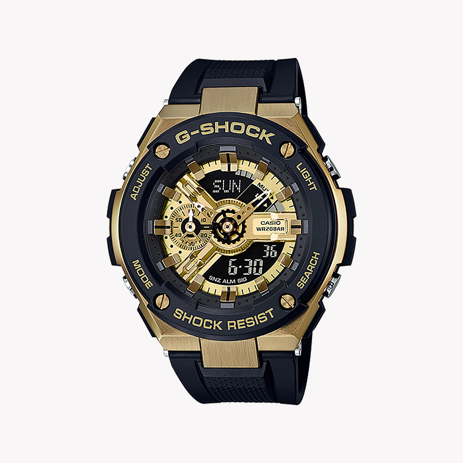 Casio G-Shock Gst-400g-1a9dr - Elegant Powerhouse Men's Watch With Gold Case & Black Band by i-watch