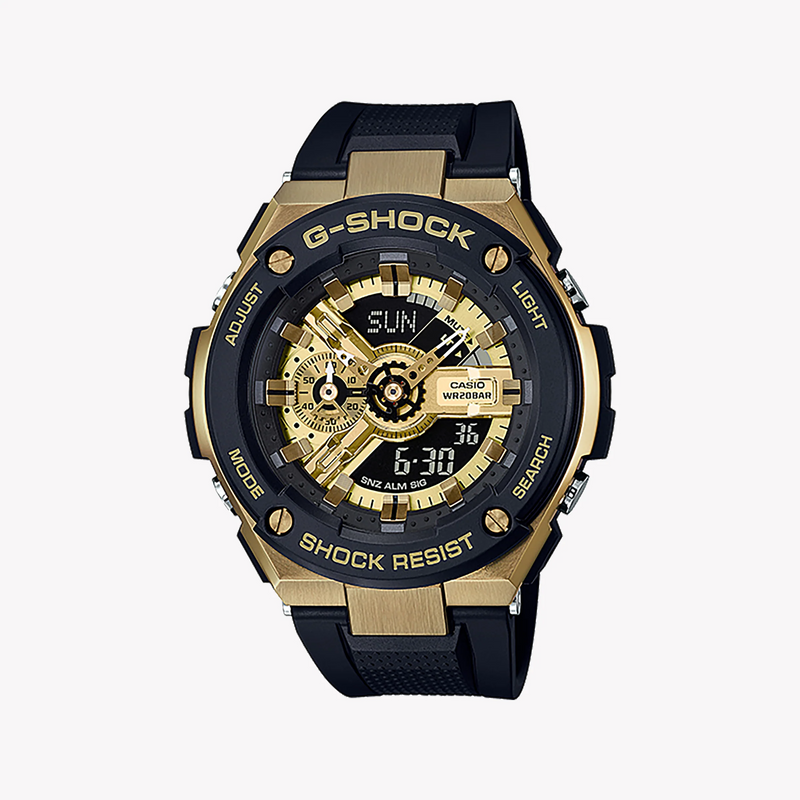 Casio G-Shock Gst-400g-1a9dr - Elegant Powerhouse Men's Watch With Gold Case & Black Band by i-watch