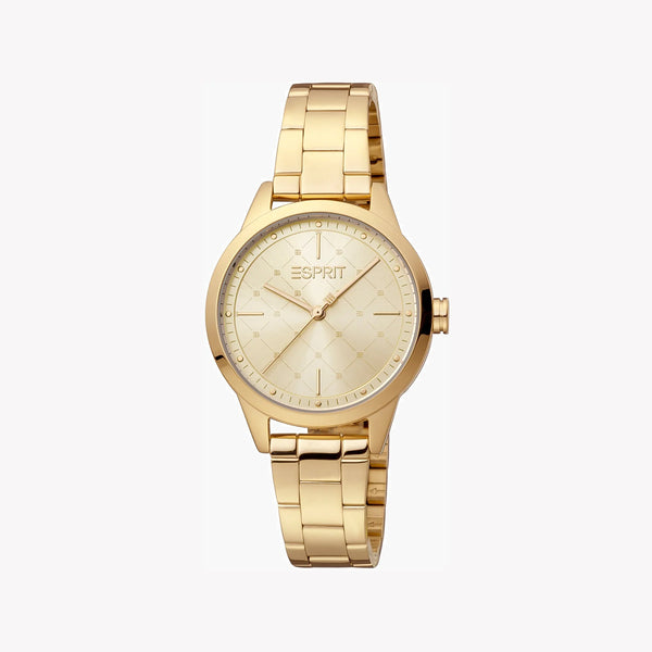Esprit Women's Gold Stainless Steel Watch, Champagne Dial | Es1l063m0045 by i-watch