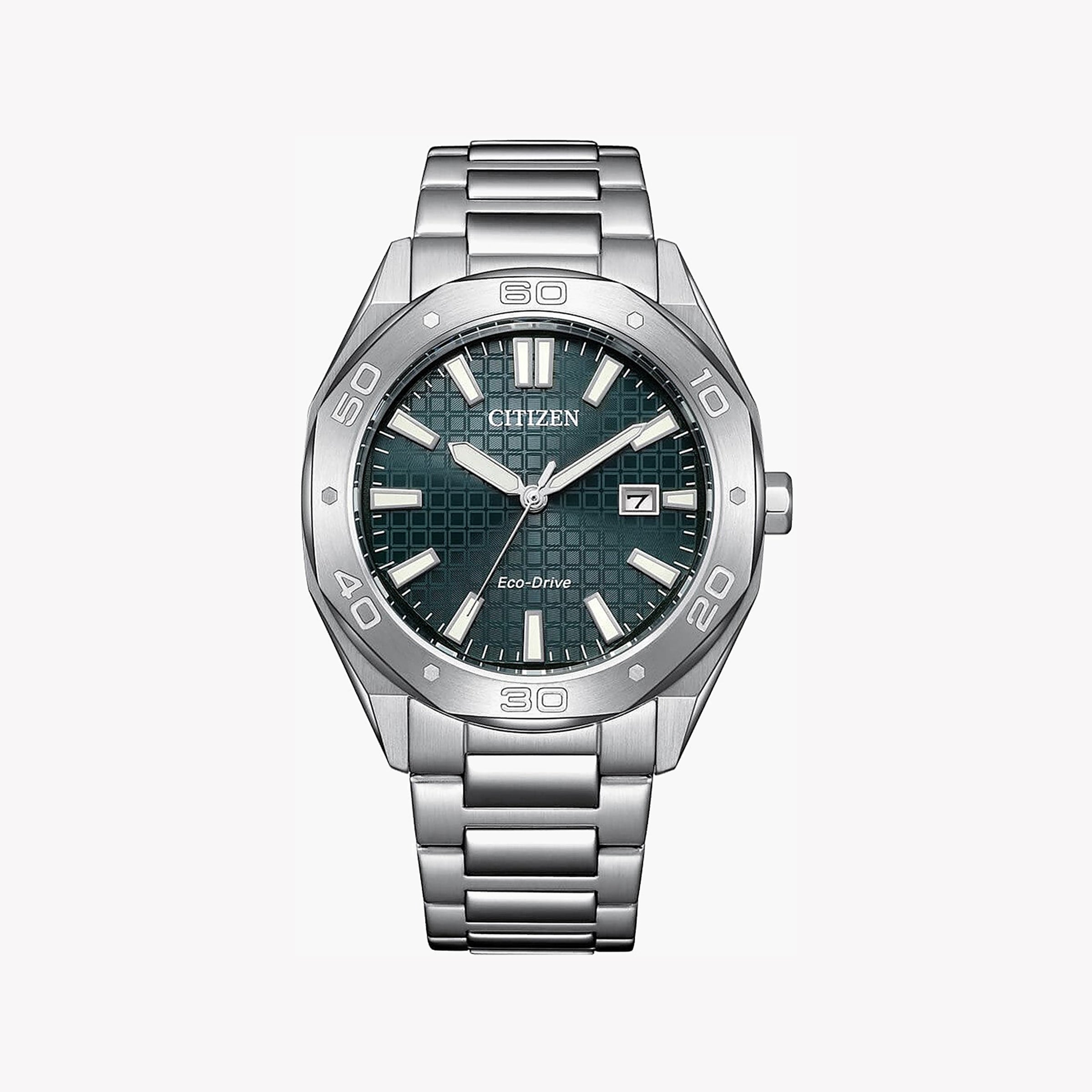 CITIZEN BM7630-80X - MODERN MASTERY - Men's Precision Watch with Silver Case & Green Dial