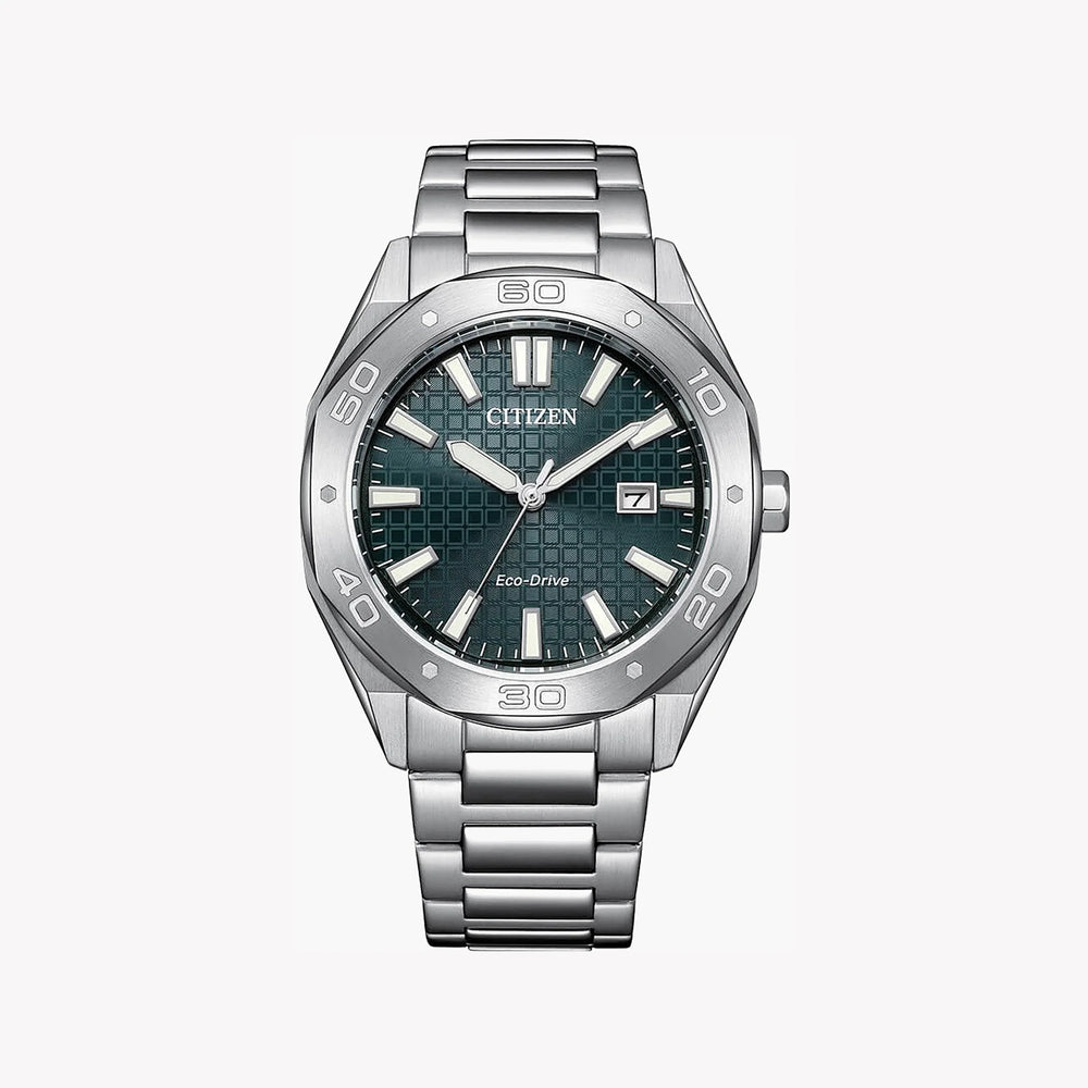 Citizen Men's Silver Stainless Steel, Green Dial | Bm7630-80x by i-watch