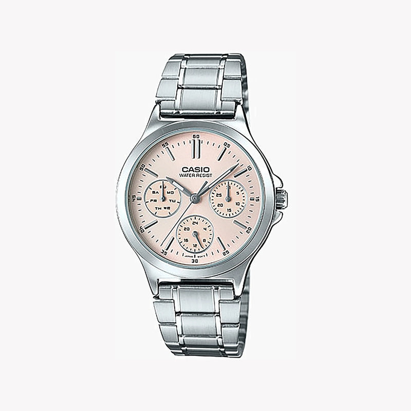 Casio Women's Stainless Steel Watch, White Dial | Ltp-V300d-4audf by i-watch