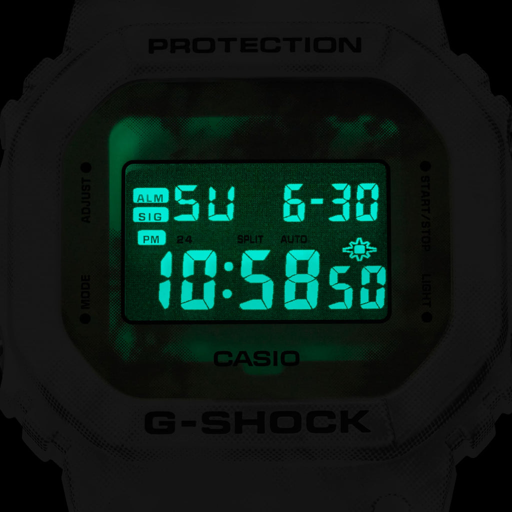 CASIO G-SHOCK DW-5600GC-7DR ADVENTURE READY - MONTRE POUR HOMMES EN RÉSINE BLANCHE ÉLÉGANTE