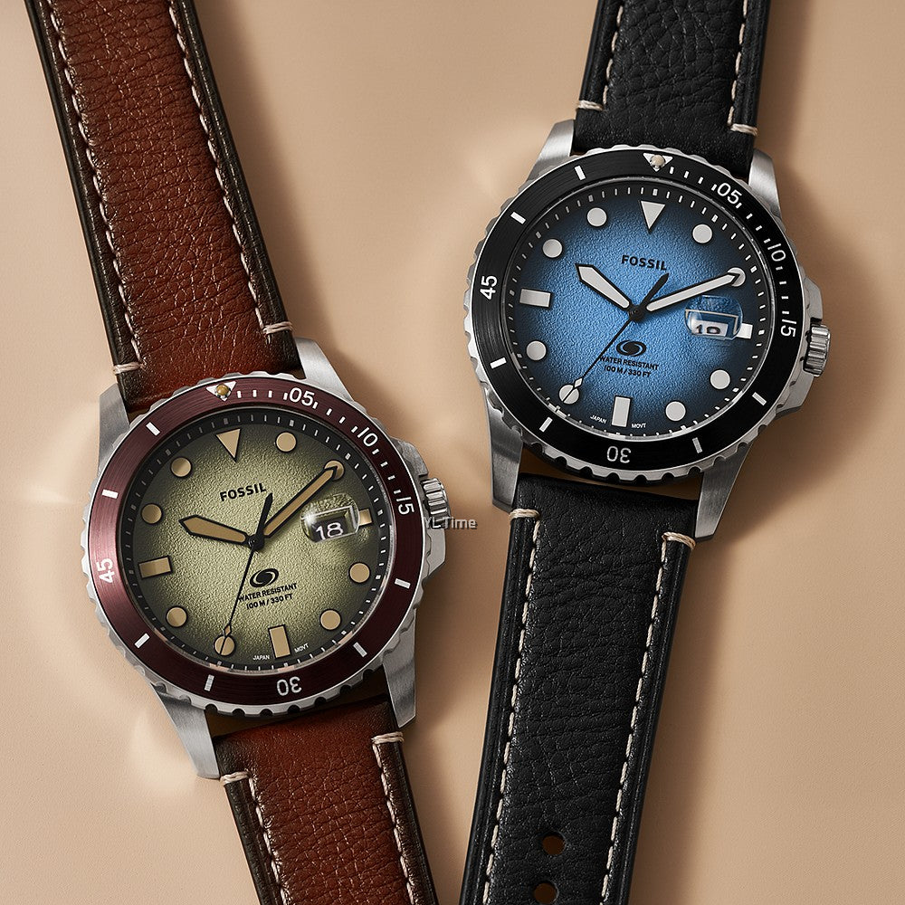 FOSSIL FS5961 - TIMELESS ELEGANCE MEN'S WATCH WITH GREEN DIAL & BROWN LEATHER STRAP-i-Watch-5