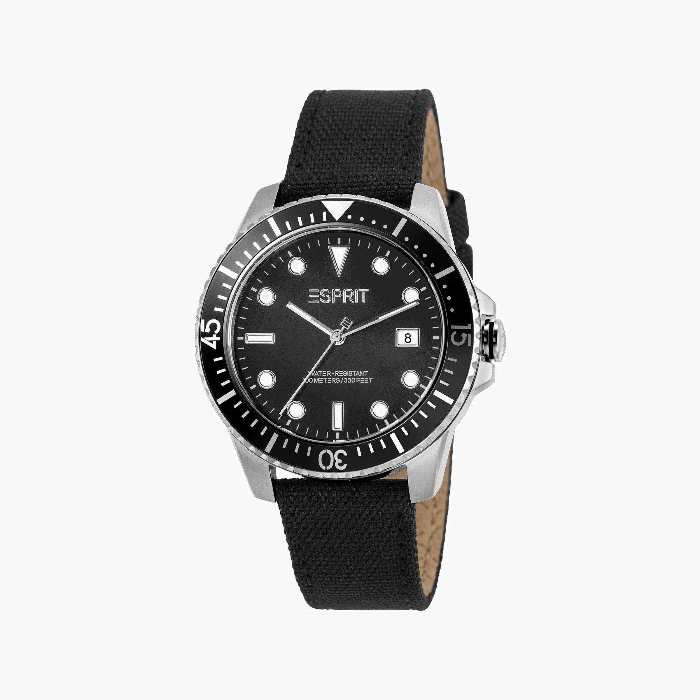 ESPRIT ELEGANCE - TIMELESS BLACK NAILON & STAINLESS STEEL MEN'S WATCH