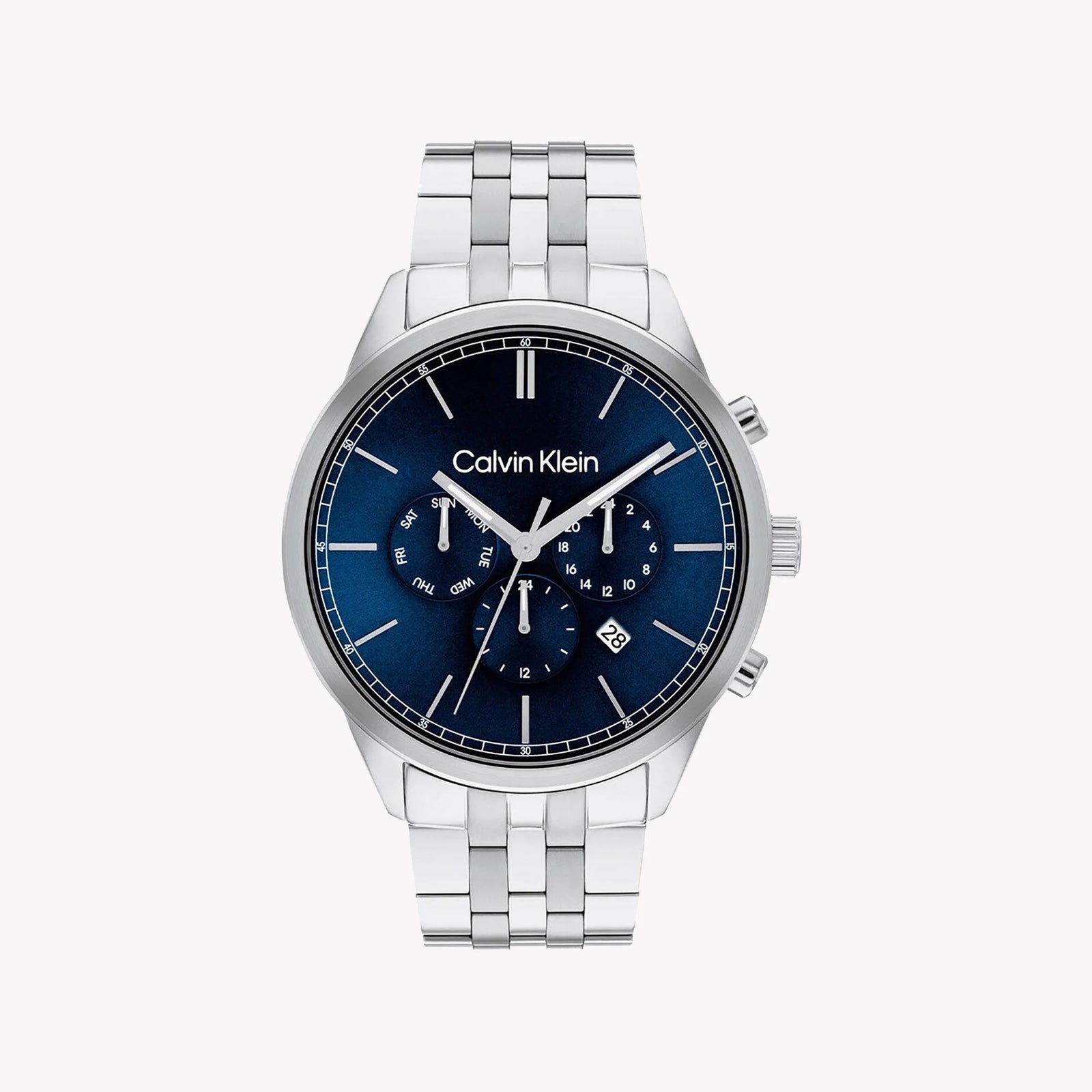 Ck Calvin Klein Men's Silver Stainless Steel Watch, Blue Dial | K1m226m1045 by i-watch