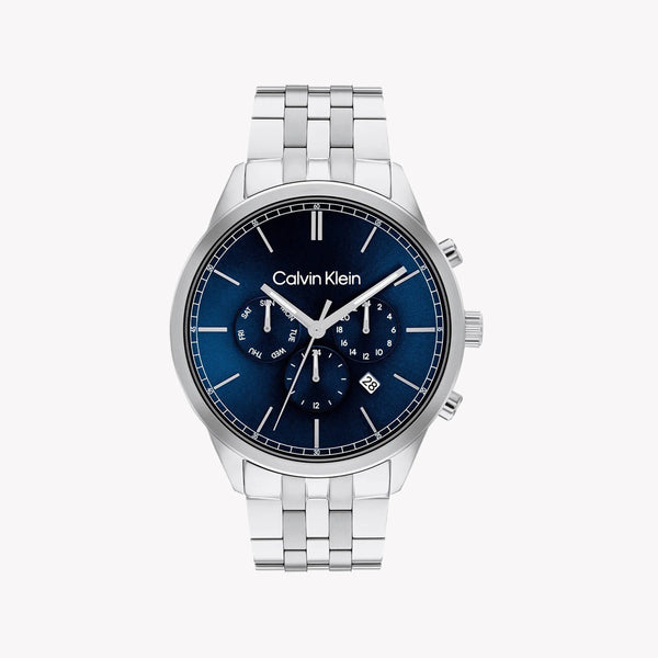 Ck Calvin Klein Men's Silver Stainless Steel Watch, Blue Dial | K1m226m1045 by i-watch