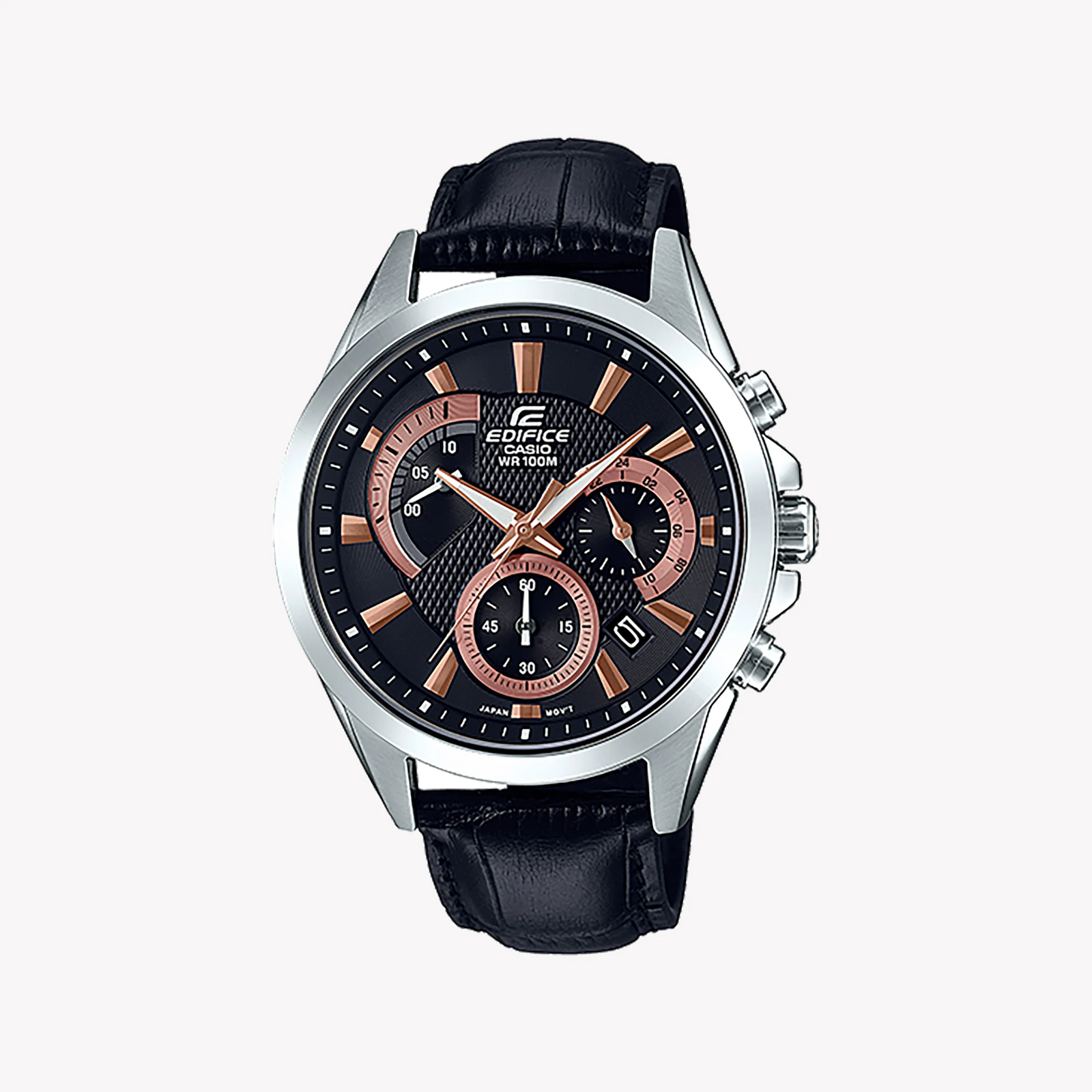 Casio Edifice Efv-580l-1avudf - Elegance Meets Adventure Men's Watch With Silver Case & Leather Band by i-watch