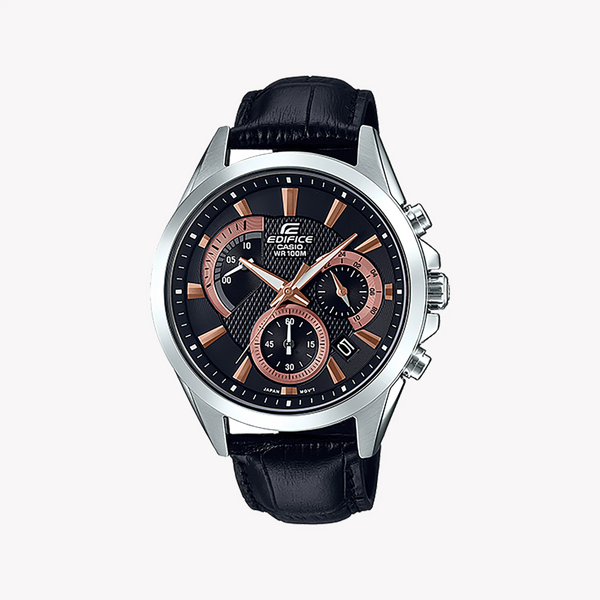 Casio Edifice Efv-580l-1avudf - Elegance Meets Adventure Men's Watch With Silver Case & Leather Band by i-watch