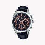 CASIO EDIFICE EFV-580L-1AVUDF - ELEGANCE MEETS ADVENTURE Men's Watch with Silver Case & Leather Band