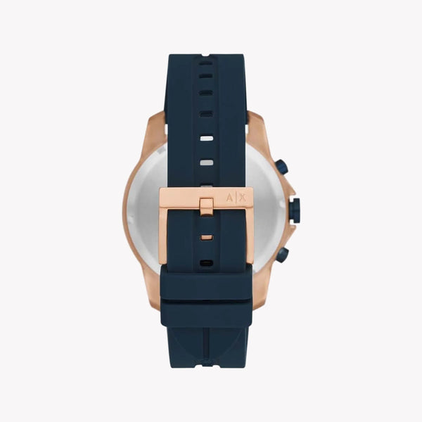 Armani Exchange Men's Rose Gold Watch, Blue Silicone | Ax1730 by i-watch